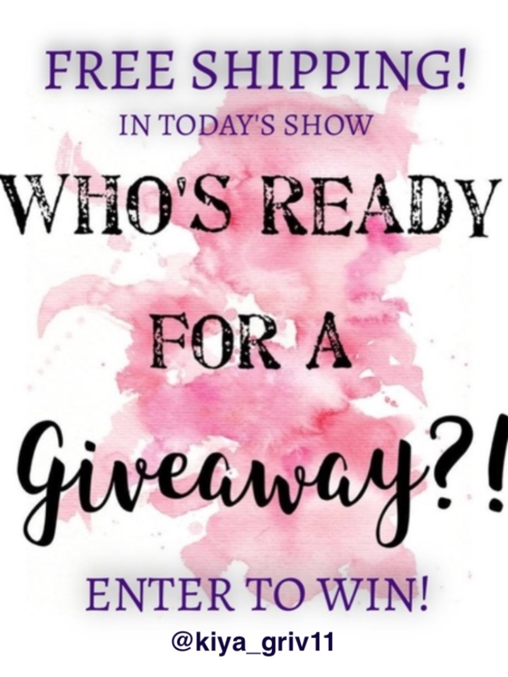 Giveaway with‎ FREE Shipping on Me!!